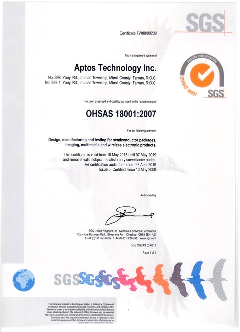 OHSAS 18001:2007 Edition